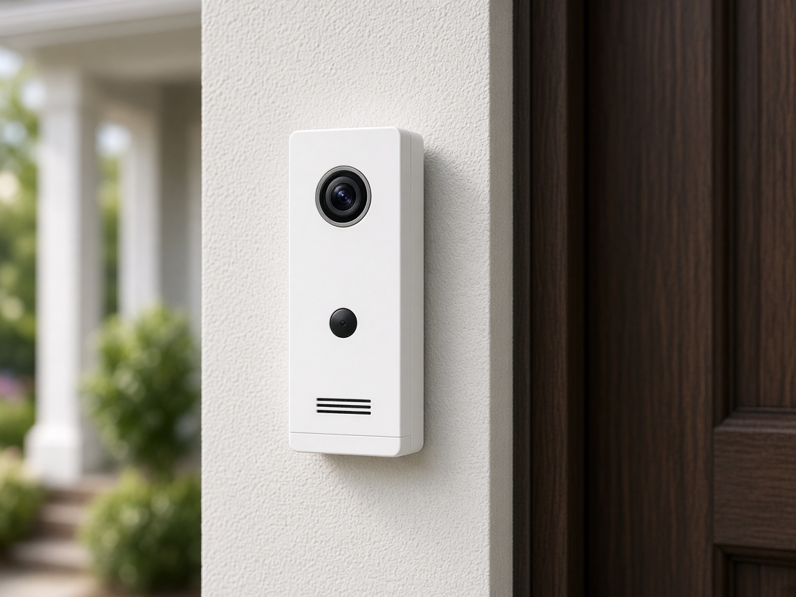 Video doorbell at a front door